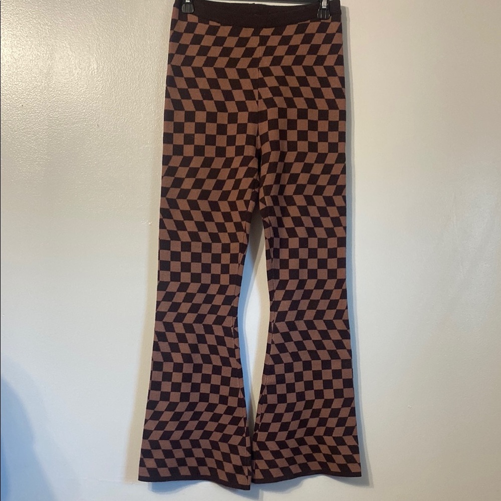 Checkered Flared Pants
